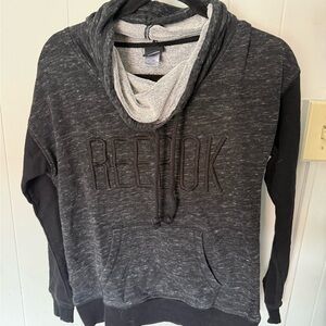 Reebok Charcoal and Black Knit Hoodie